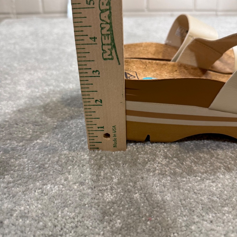 Reef Cushion Vista Higher Platform Sandal Vintage Tan Cork NIB Sz10 Comfort Boho - Picture 11 of 14